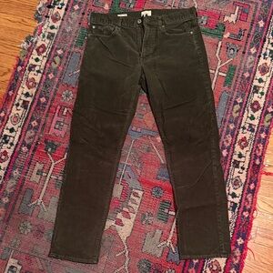 Men's JCrew 770 Dark Olive Green 5 Pocket Corduroy Pants
